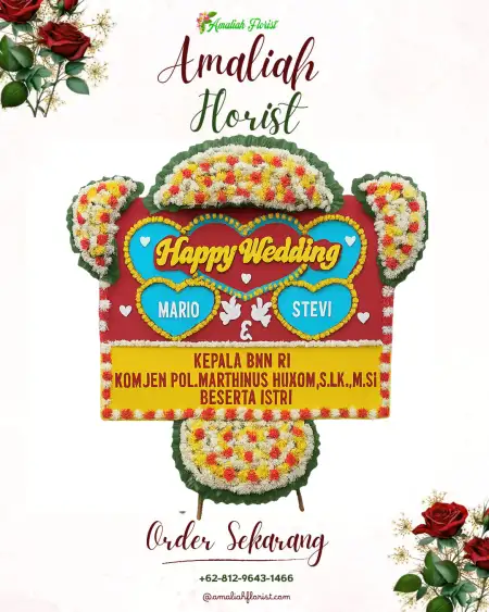 Papan Bunga Pernikahan Tugujaya
